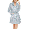 Sakura Bird Print Design LKS304 Women's Fleece Robe