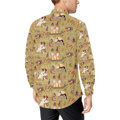 Ancient Greek Classic Pattern Design LKS305 Men's Long Sleeve Dress Shirt