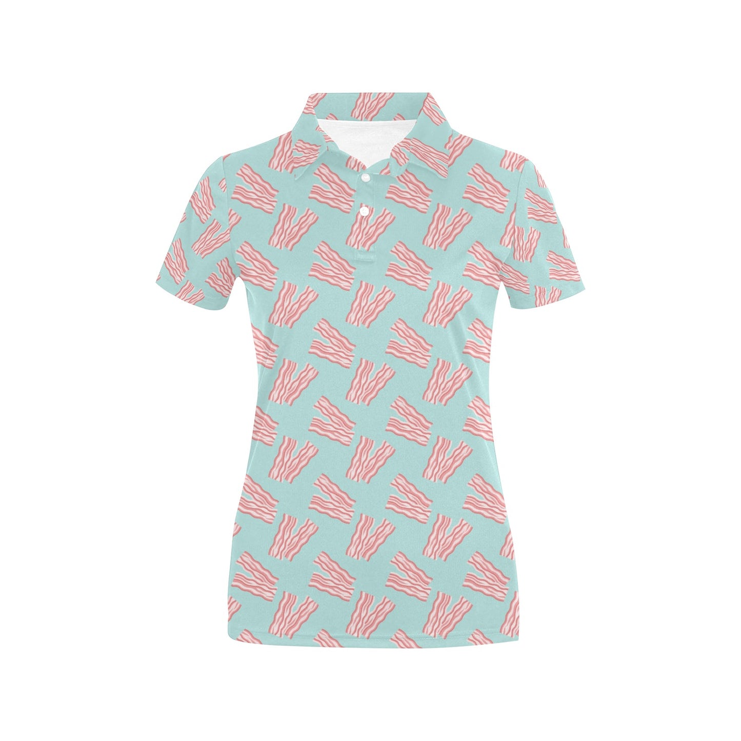 Bacon Pattern Print Design 04 Women's Polo Shirt