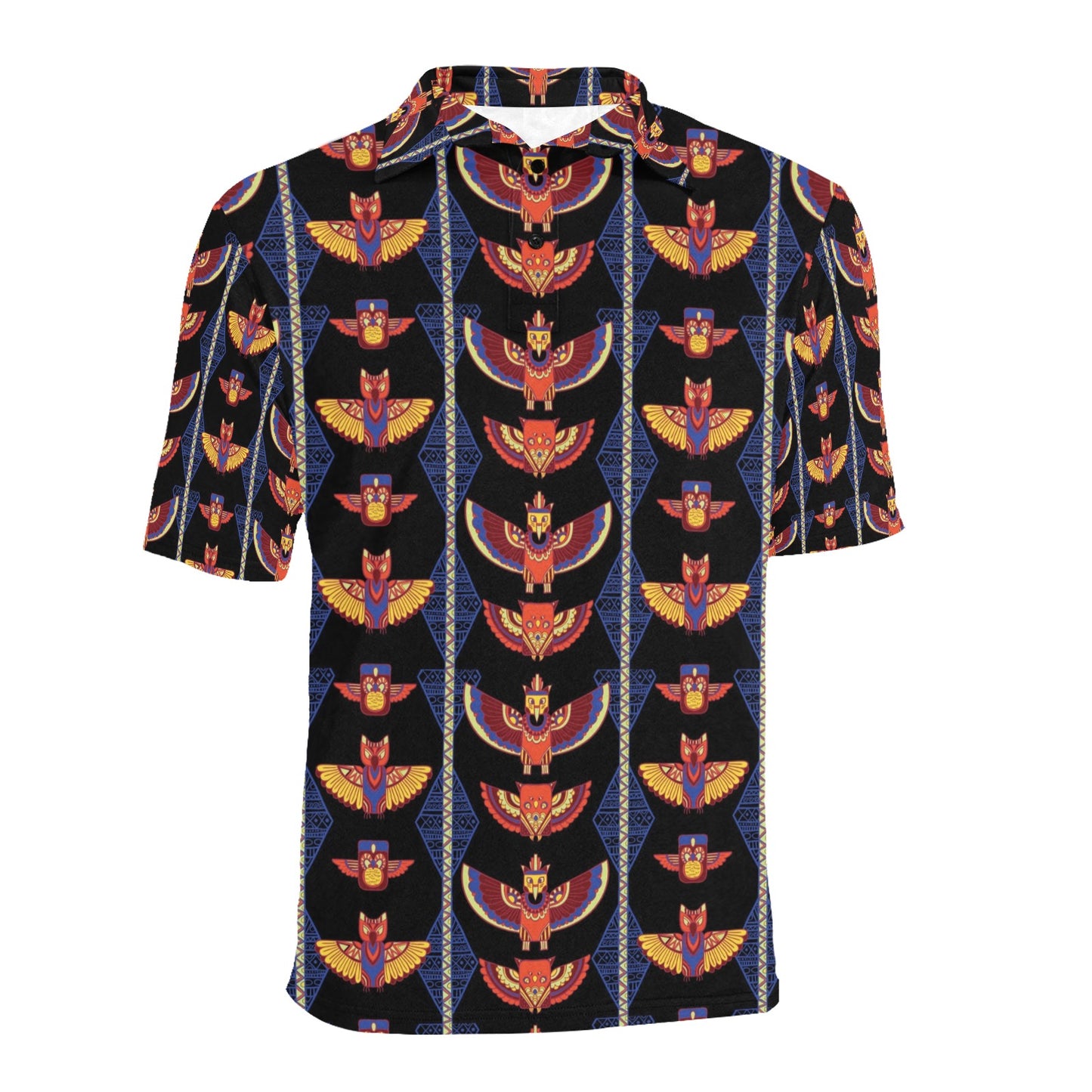 Totem Print Design LKS301 Men Polo Shirt