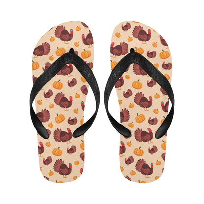 Thanksgiving Print Design LKS308 Flip Flops
