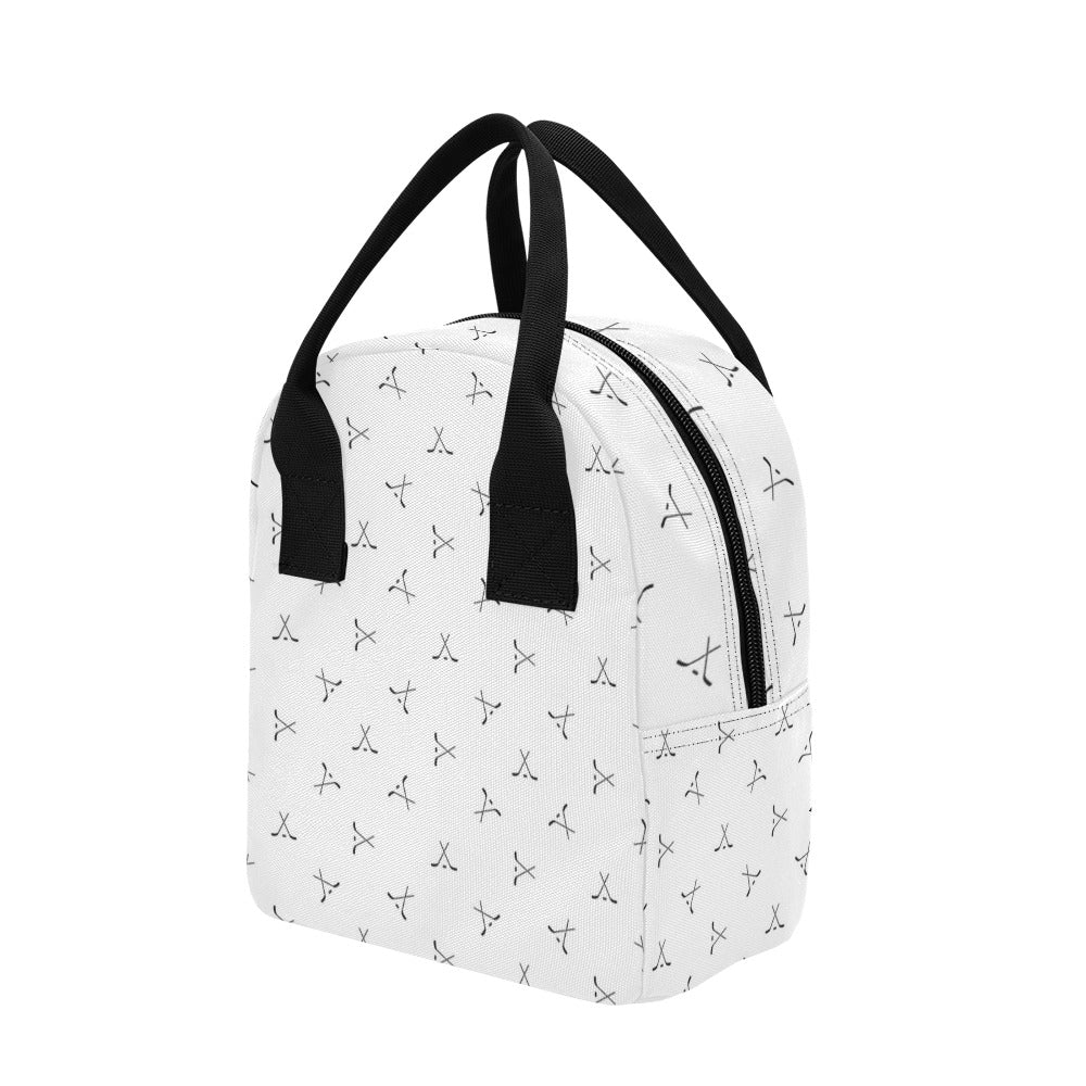 Hockey Print Design LKS304 Insulated Lunch Bag
