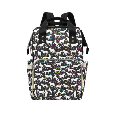 Horse Hoof Colorful Print Design LKS301 Diaper Bag Backpack