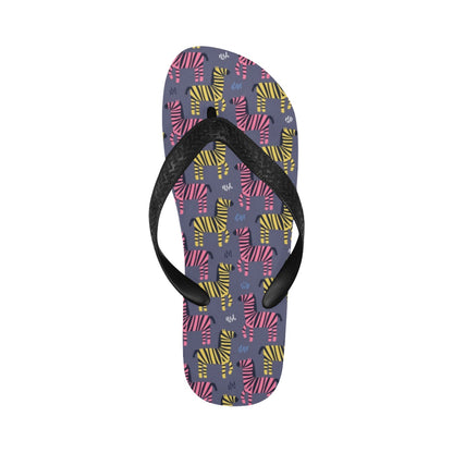 Zebra Print Design LKS303 Flip Flops