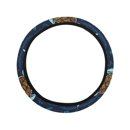 Sea Turtle Print Design LKS3011 Steering Wheel Cover with Elastic Edge