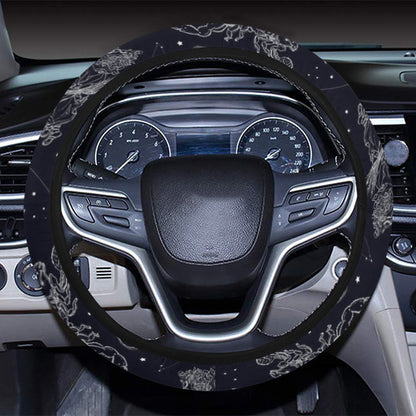 Zodiac Print Design LKS304 Steering Wheel Cover with Elastic Edge