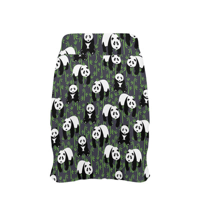 Panda Bear Bamboo Themed Print 17" Golf & Pickleball Skort with Pockets