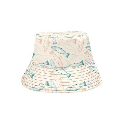 Salmon Fish Print Design LKS305 Unisex Bucket Hat