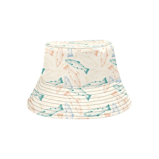 Salmon Fish Print Design LKS305 Unisex Bucket Hat