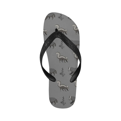 Skunk Print Design LKS301 Flip Flops