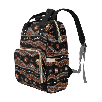 Aboriginal Print Design LKS404 Diaper Bag Backpack