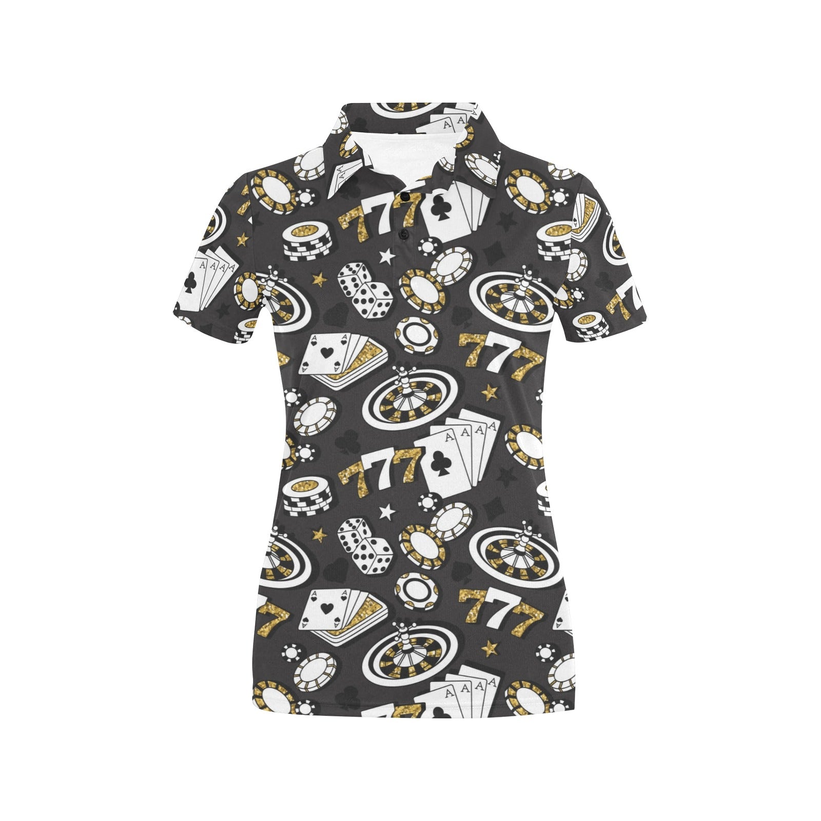 Casino Pattern Print Design 05 Women's Polo Shirt