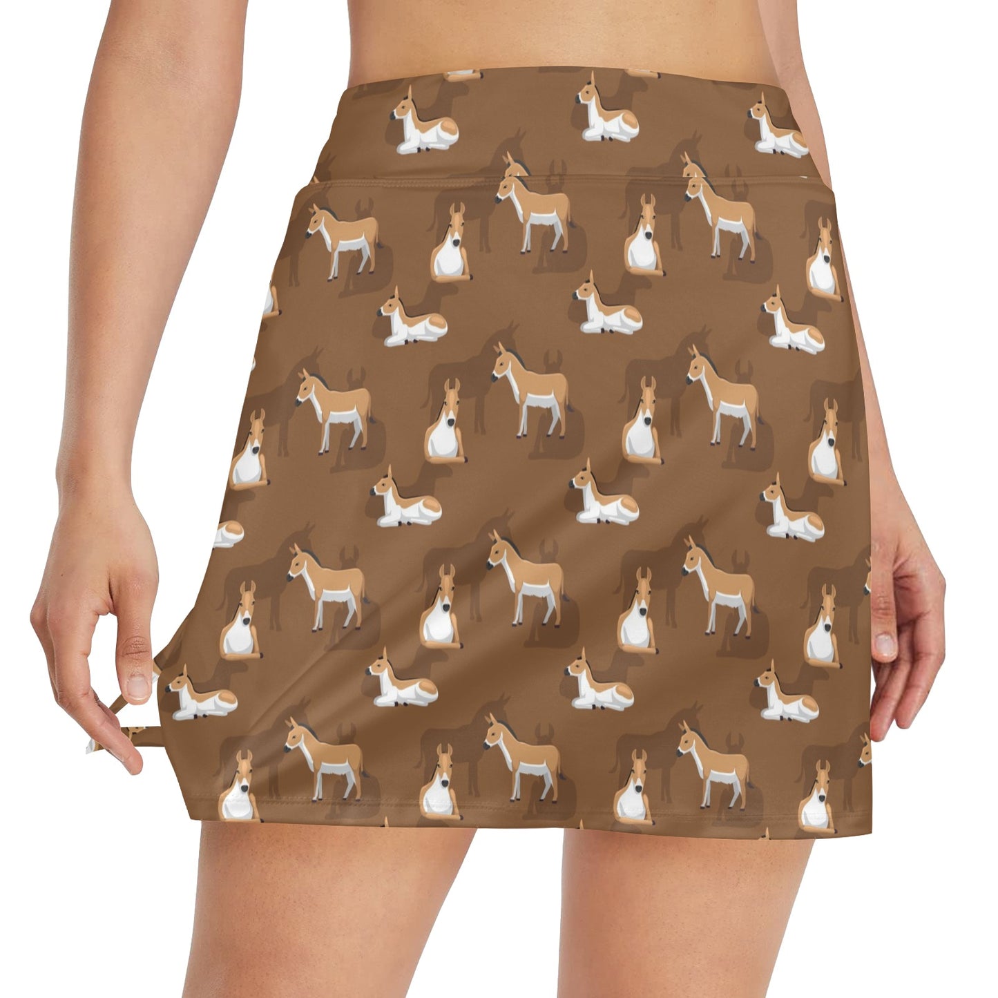 Donkey Print Design LKS401 17" Golf & Pickleball Skort with Pockets