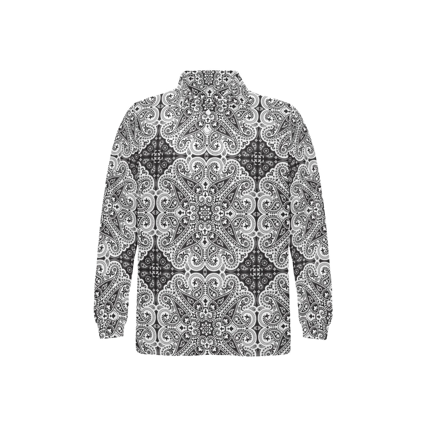 Bandana Print Design LKS309 Long Sleeve Polo Shirt For Men's