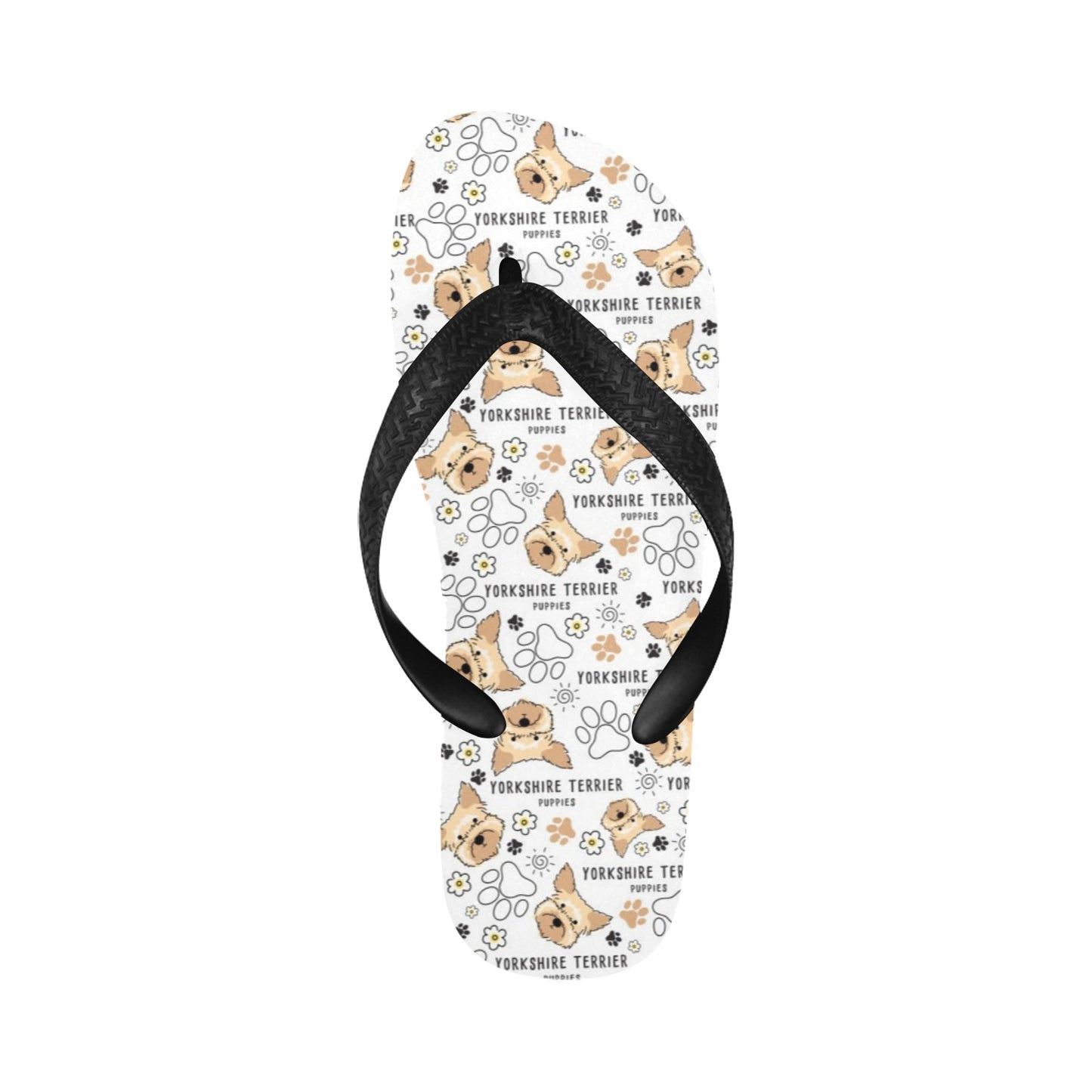 Yorkshire Terriers Print Design LKS308 Flip Flops