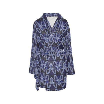 Capricorn Zodiac Pattern Print Design 03 Women's Fleece Robe