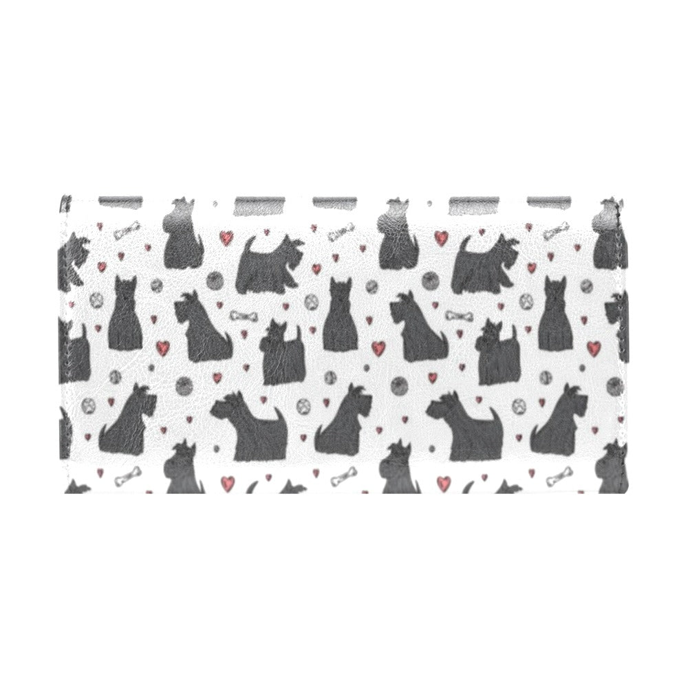 Scottish Terriers Print Design LKS3015 Women's Trifold Wallet