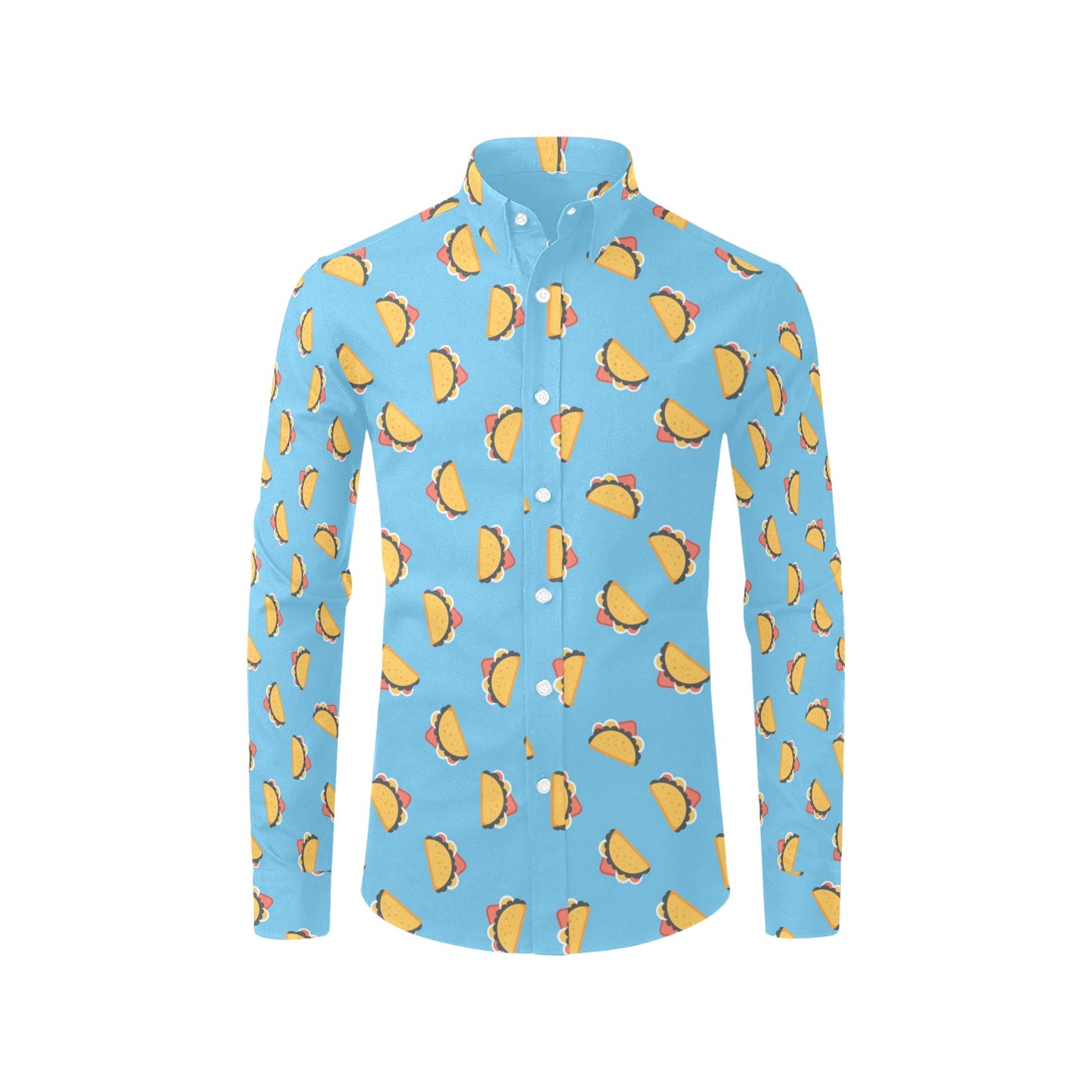 Taco Print Design LKS301 Men's Long Sleeve Dress Shirt