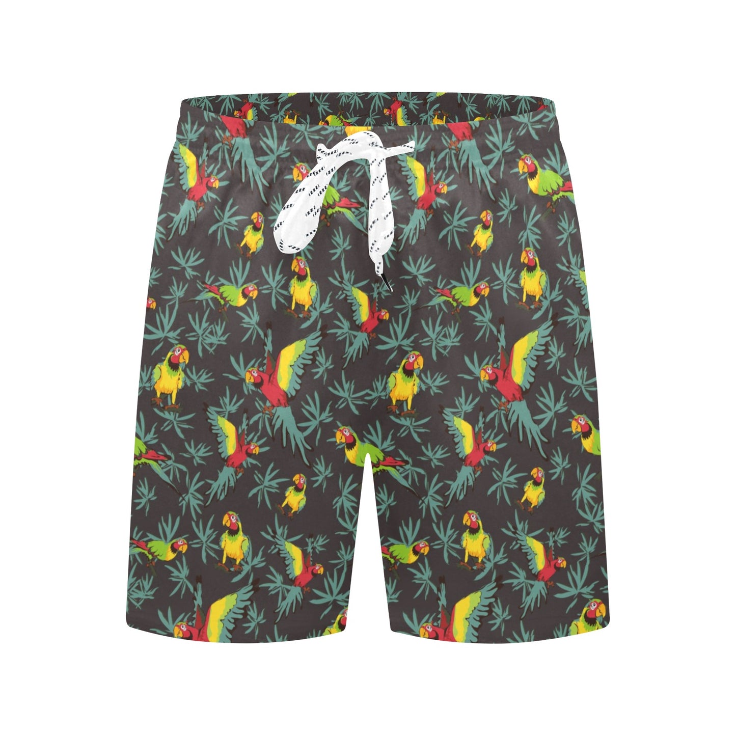 Parrot Themed Print Men's Swim Trunks Beach Shorts