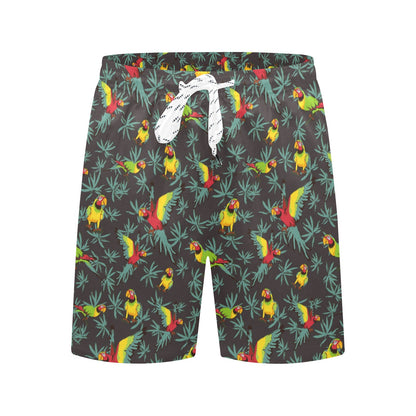 Parrot Themed Print Men's Swim Trunks Beach Shorts