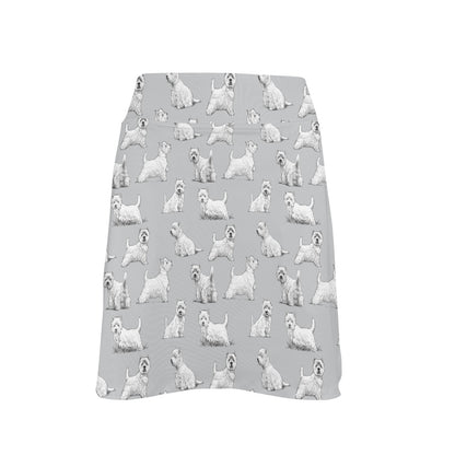 Scottish Terriers Print Design LKS3011 17" Golf & Pickleball Skort with Pockets