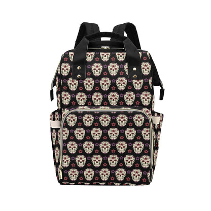 Sugar Skull Print Design LKS304 Diaper Bag Backpack