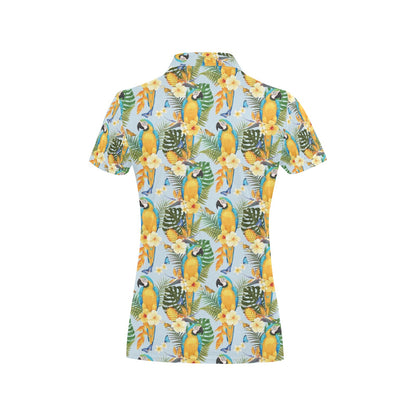 Parrot Pattern Print Design A04 Women's Polo Shirt