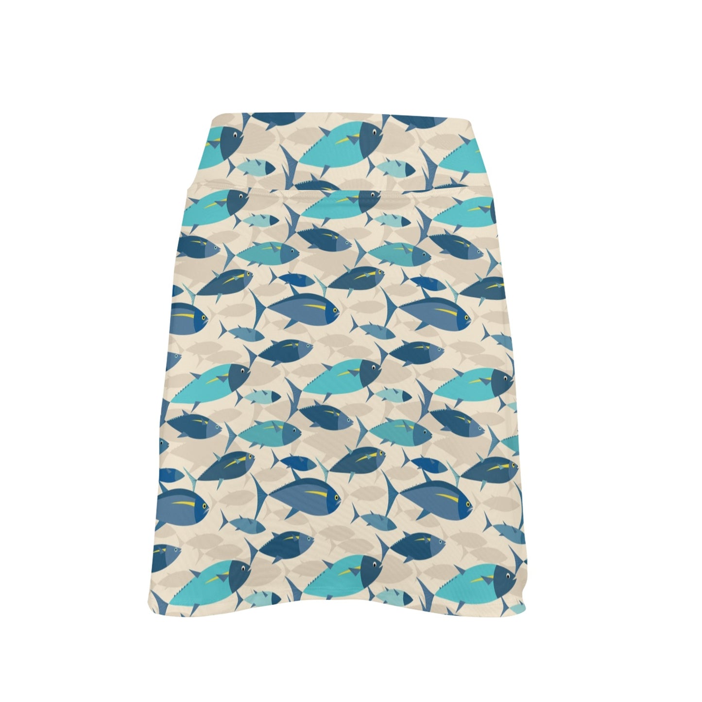 Tuna Fish Print Design LKS302 17" Golf & Pickleball Skort with Pockets