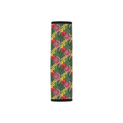Summer Floral Print Design LKS305 Car Seat Belt Cover