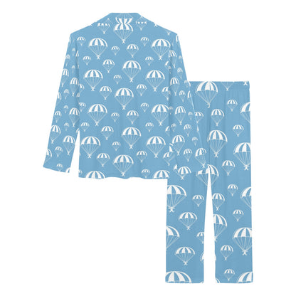 Skydiver Print Design LKS305 Women's Long Pajama Set