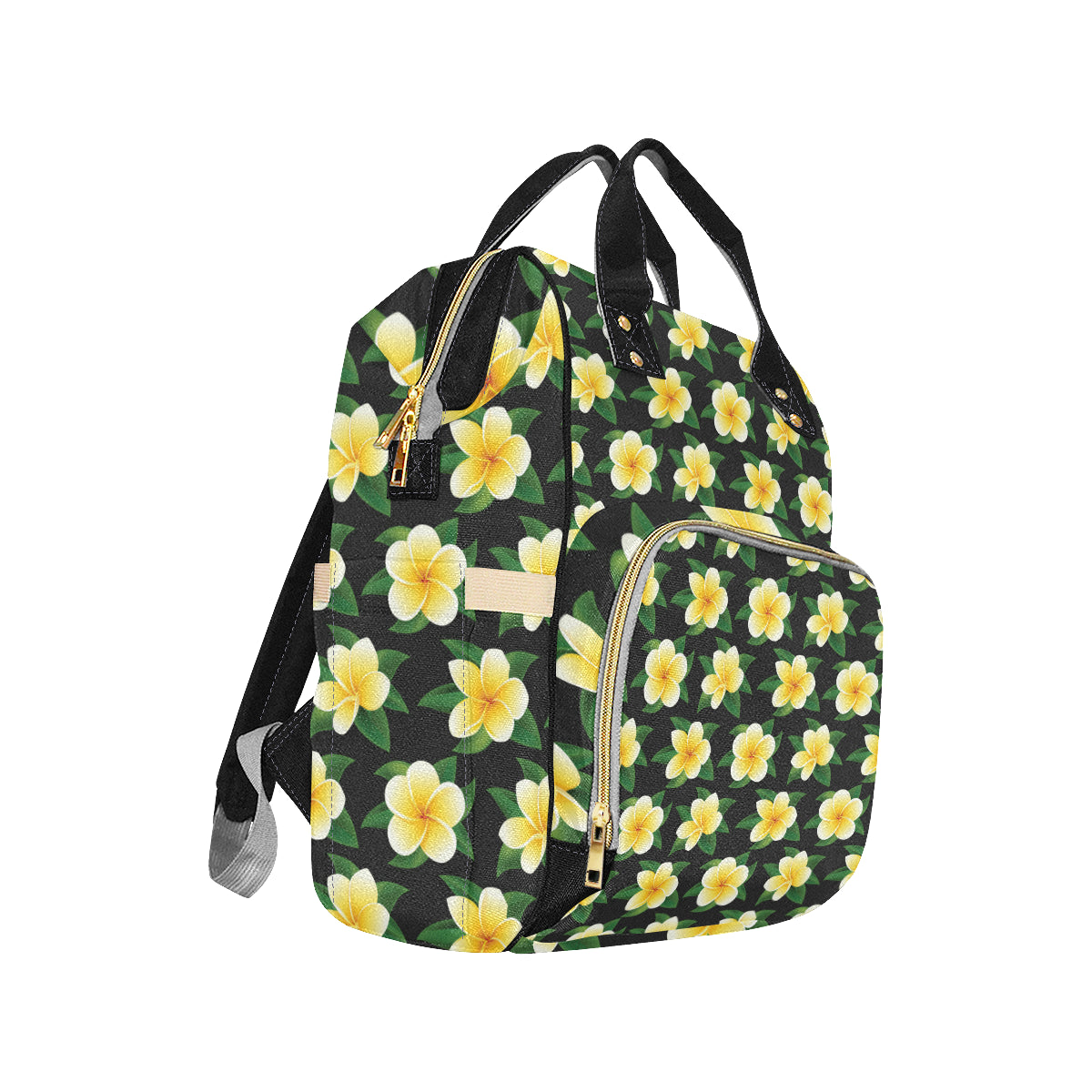 Plumeria Pattern Print Design A03 Diaper Bag Backpack