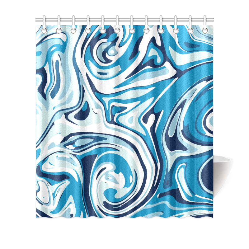 Liquid Pattern Print Design 05 Shower Curtain