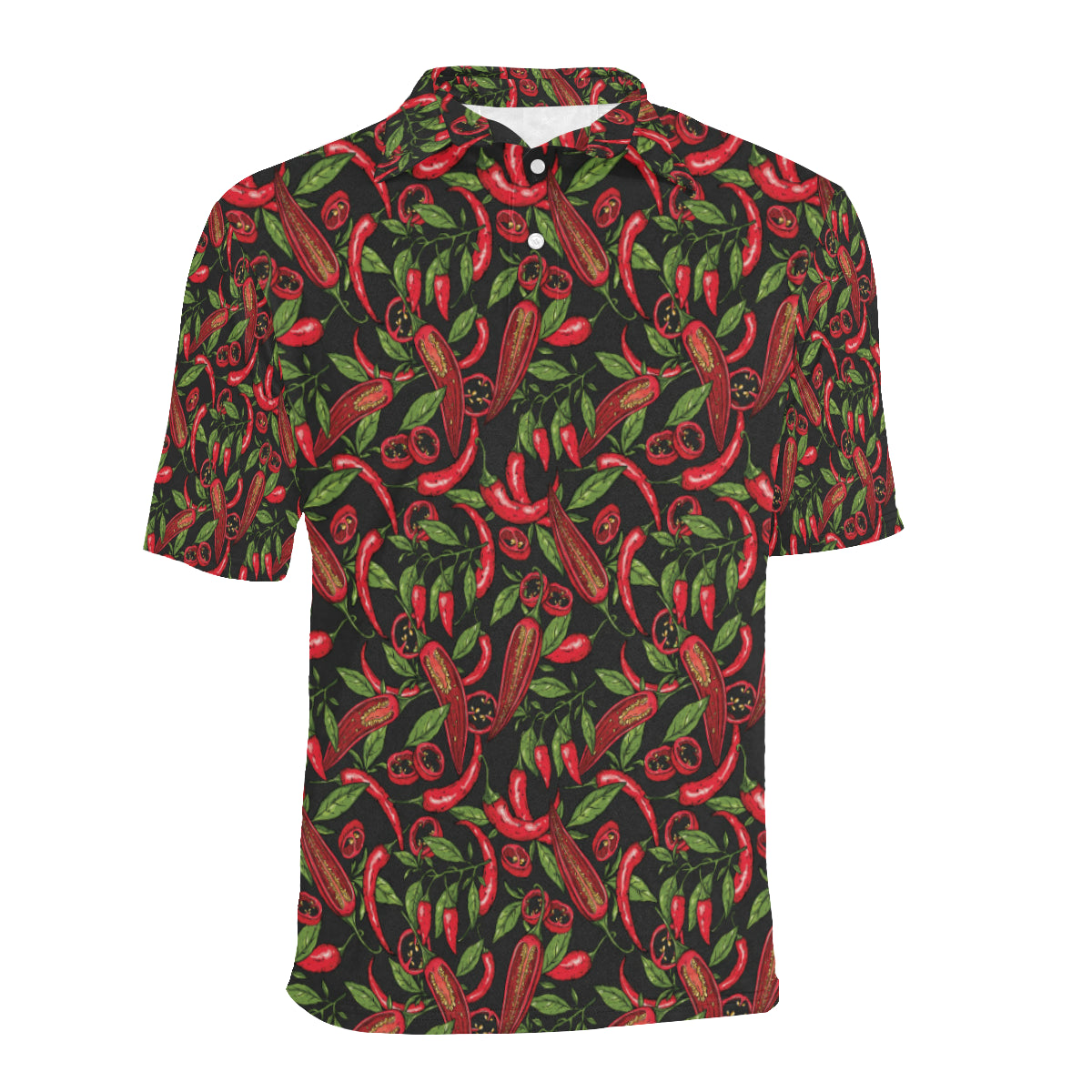 Chilli Pepper Pattern Print Design 02 Men Polo Shirt
