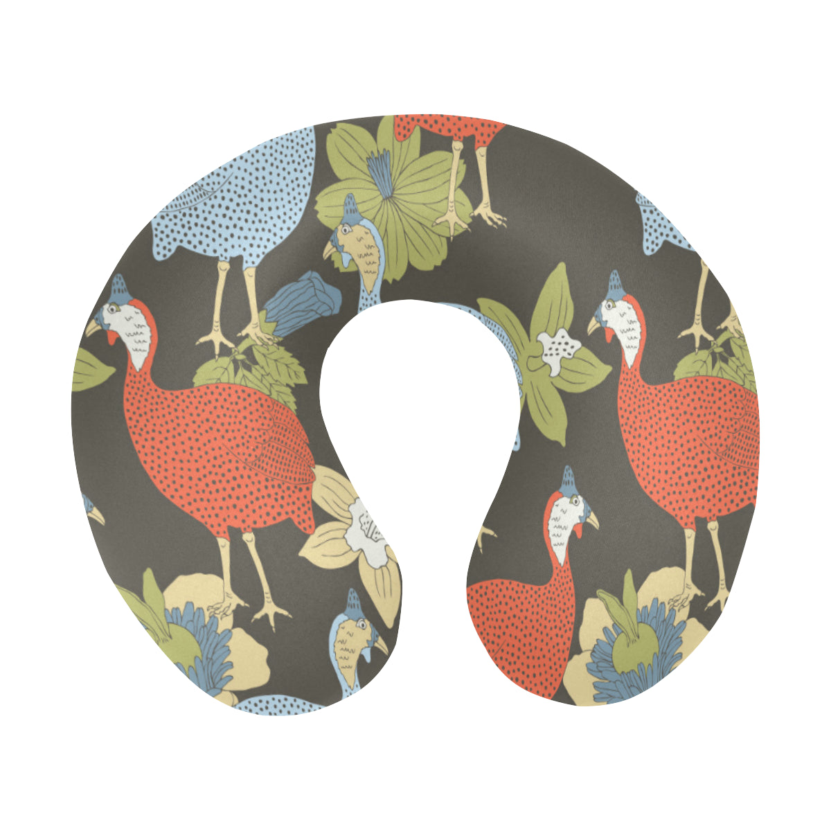 Guinea Fowl Pattern Print Design 02 U-Shaped Travel Neck Pillow