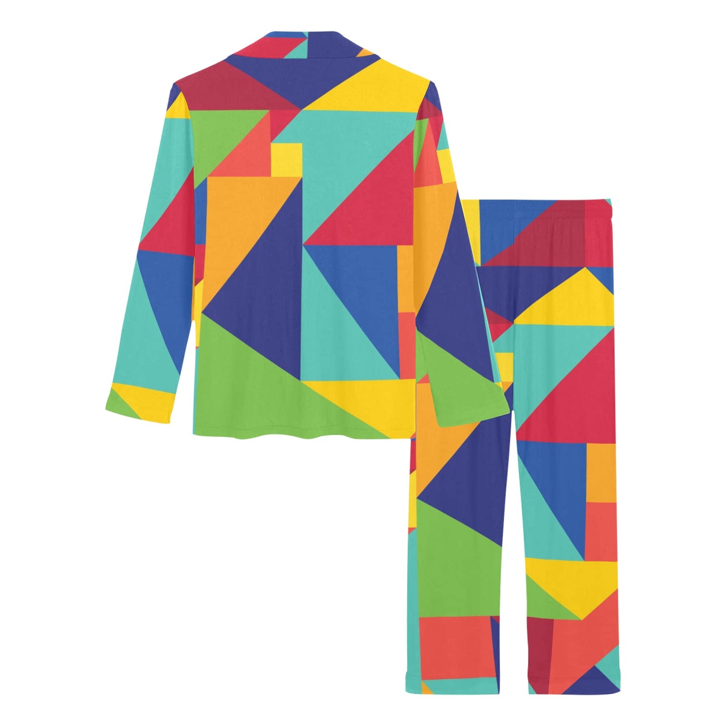 Mosaic Pattern Print Design 01 Women's Long Pajama Set