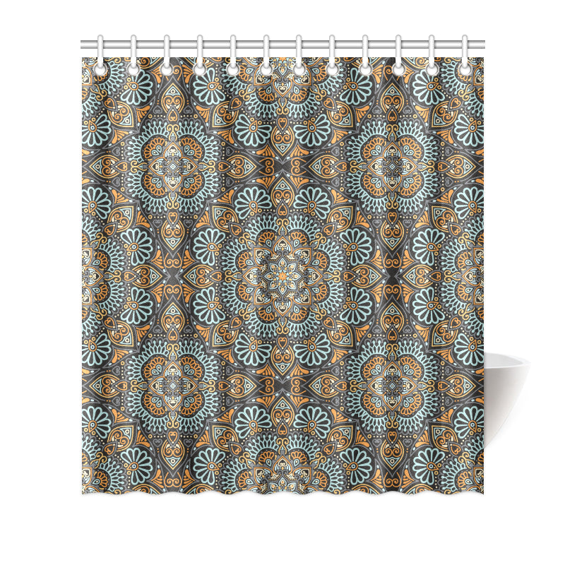 Mandala Pattern Print Design 05 Shower Curtain
