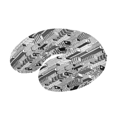 City  Pattern Print Design 02 U-Shaped Travel Neck Pillow