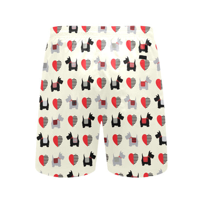 Scottish Terriers Print Design LKS3010 Men's Swim Trunks Beach Shorts