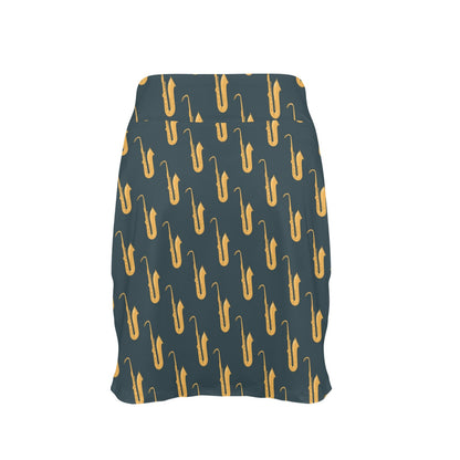 Saxophone Print Design LKS401 17" Golf & Pickleball Skort with Pockets