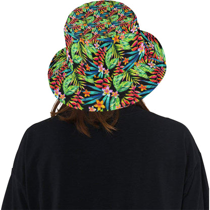 Heliconia Pattern Print Design HL09 Unisex Bucket Hat