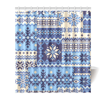 Nordic Pattern Print Design A04 Shower Curtain