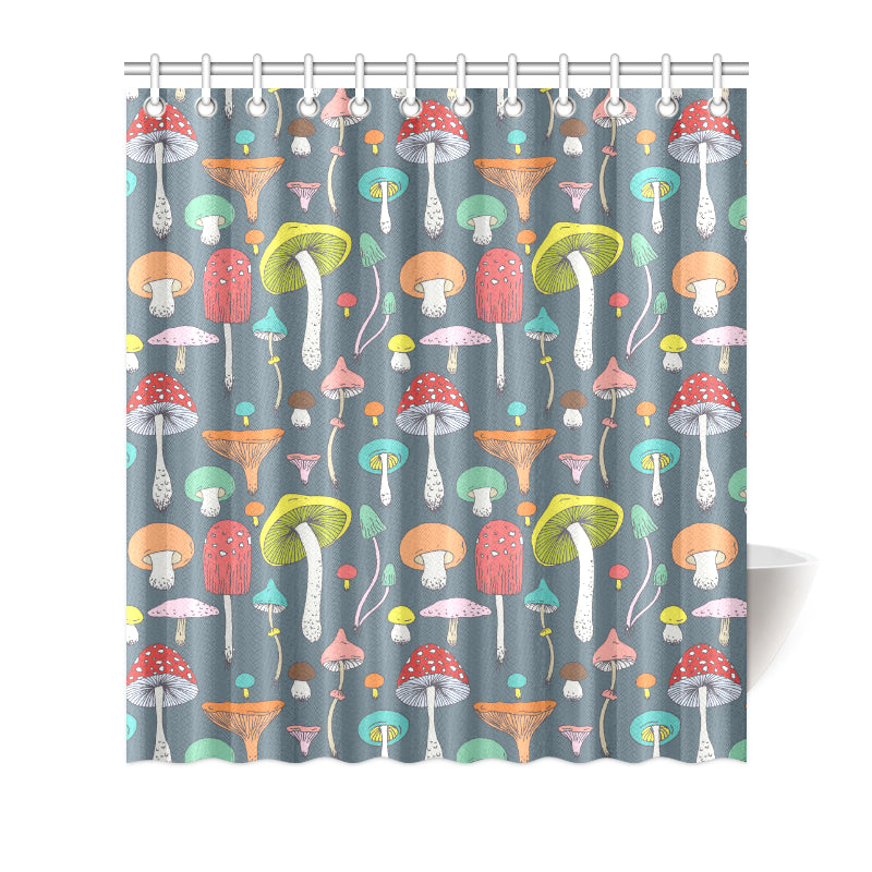 Mushroom Pattern Print Design A03 Shower Curtain