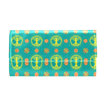 Celtic Tree of Life Print Pattern Women's Trifold Wallet