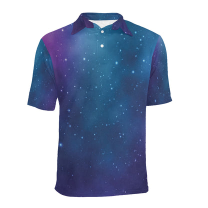 Nebula Pattern Print Design A01 Men Polo Shirt