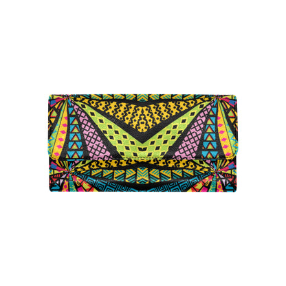 Kaleidoscope Pattern Print Design 05 Women's Trifold Wallet