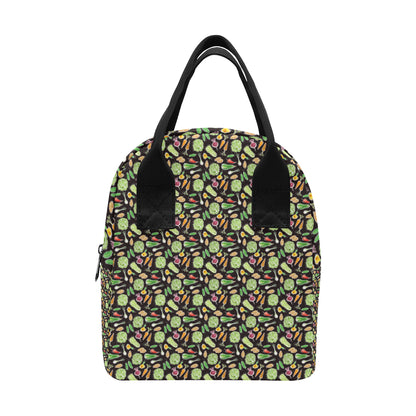 Vegan Draw Themed Design Print Insulated Lunch Bag