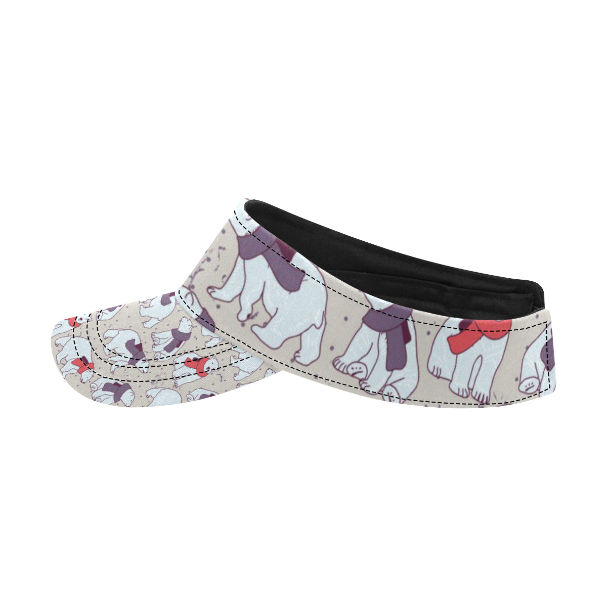 Polar Bear Pattern Print Design PB04 Unisex Sun Visor