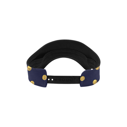 Polka Dot Gold Blue Pattern Print Design 02 Unisex Sun Visor
