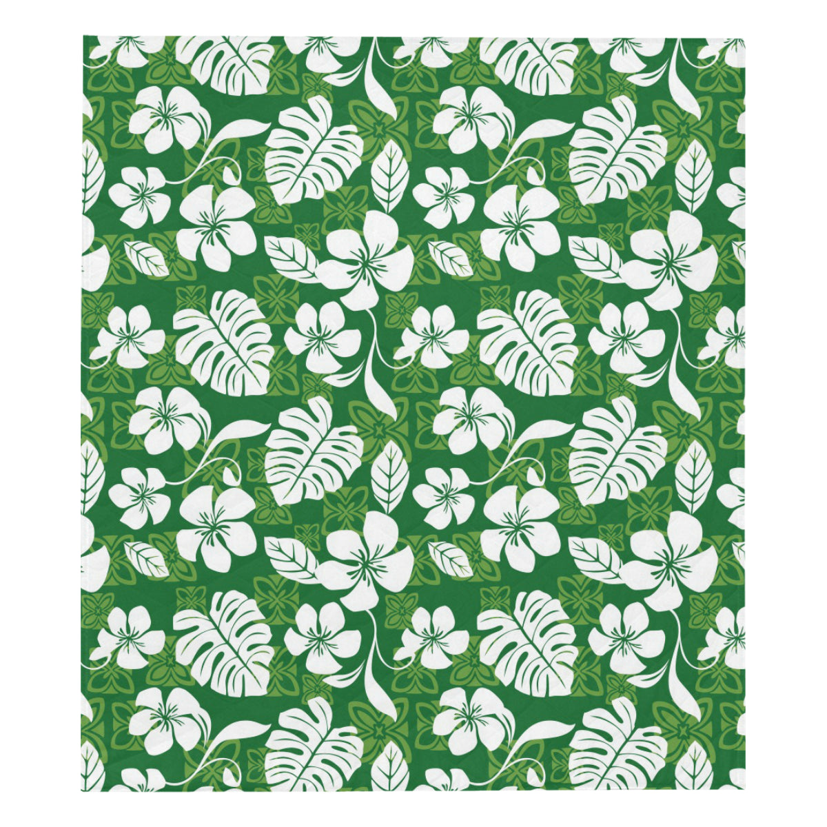 Hawaiian Themed Pattern Print Design H016 Premium Quilt