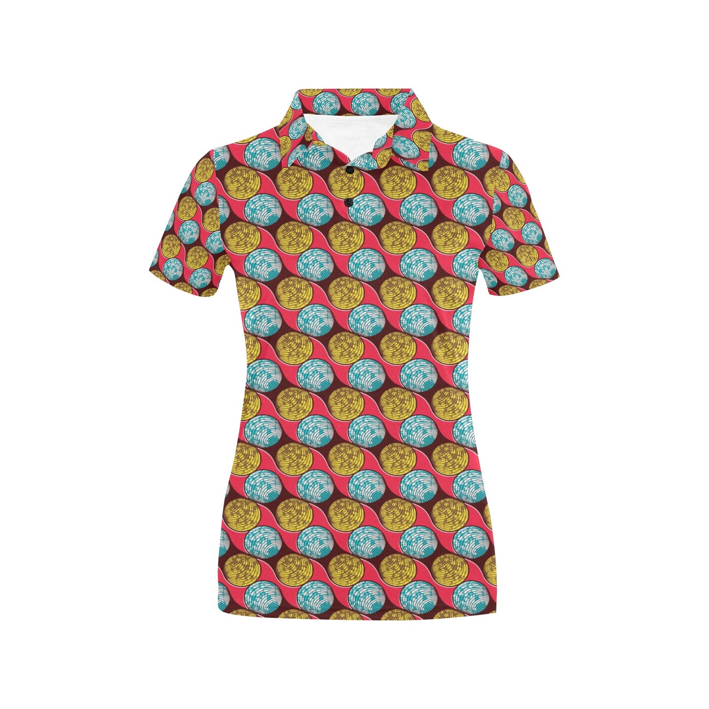 African Fashion Print Pattern Women's Polo Shirt